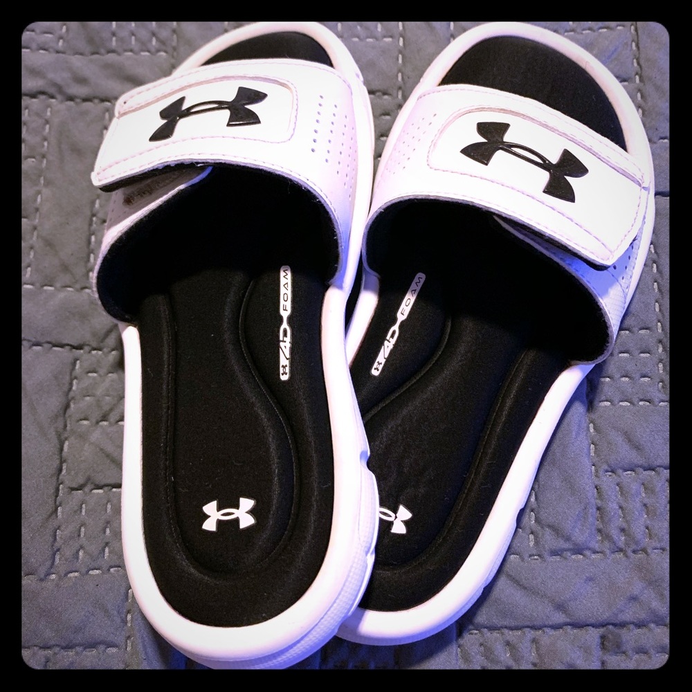 Toddler Size 13 Under Armour white slip on 4D Foam